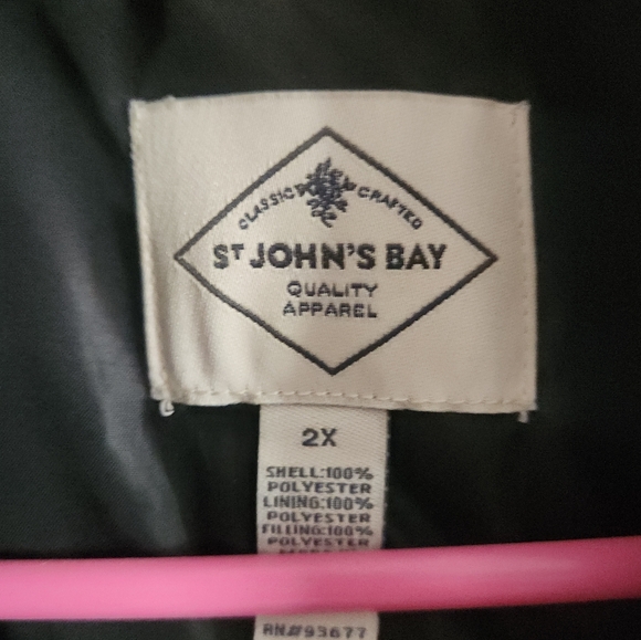 St. John's Bay Classic Black Vest - Picture 3 of 3